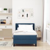  Postelja boxspring z vzmetnico z vzmetnico Modra 100 x 200 cm | Shoptok.si