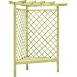 vidaXL Kotna pergola s klopjo 130x130x197 cm impregnirana borovina Cene