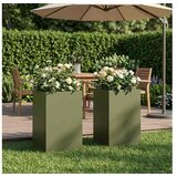 vidaXL Vrtna saksija 2 kom. Maslinastozelena 30 x 30 x 50 cm - Maslinastozelena 30 x 30 x 50 cm 2 Cijene