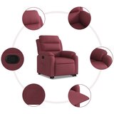  Naslonjač na podizanje od tkanine crvena boja vina | shoptok.hr