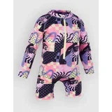 Rashguard Toddler Ls Baby Kids Lycra z dolgimi rokavi funky / coral
