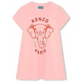 Kenzo Kids Otroška bombažna obleka roza barva