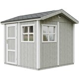Timbela Vrtna hišica vrhunske kakovosti 5,9 m² - V252x250x294 cm - s tlemi in bitumenskimi ploščicami - M913-TUNDRA GREY, (5000117190) | Shoptok.si