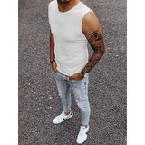 DStreet Tank top męski bez nadruku biały | shoptok.hr