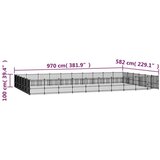  Zunanji pasji boks jeklo 56,45 m², (20759884) | Shoptok.si