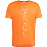 adidas Terrex Funkcionalna majica 'Agravic' temno oranžna / bela