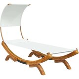 Vanjski Zunanja postelja s streho 100x200x126 cm trden les krem, (20764820) | Shoptok.si