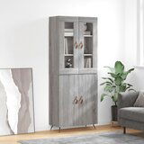 The Living Store Visoka komoda siva sonoma 69,5x34x180 cm inženirski les - Visoka Omara, (21430980) Cene
