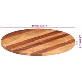 Stolna ploča od masivnog drva bagrema okrugla 25 - 27 mm 80 cm | shoptok.hr