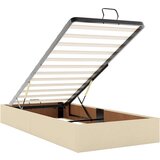  Otomanski okvir kreveta s madracima krem 200x200cm od tkanine | shoptok.hr
