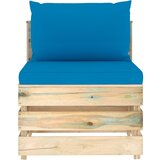 Maison Chic Sekcijski sredinski kavč - Sofa - Kanape z blazinami zelen impregniran les, (21727024) Cene