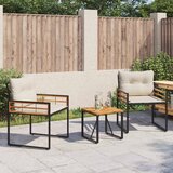  Set vanjskog namještaja s jastukom 3 pcs Krema | shoptok.hr