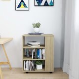 Ormarić s kotačima boja hrasta sonome 60x35x75 cm drveni | shoptok.hr