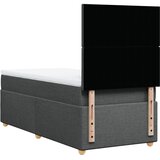  Krevet s oprugama i madracem tamnosivi 100 x 200 cm od tkanine | shoptok.hr