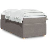 vidaXL Box spring postelja z vzmetnico taupe 90x190 cm blago | Shoptok.si