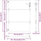  Vrtna vrata 85 x 125 cm Crna Može se zaključati | shoptok.hr