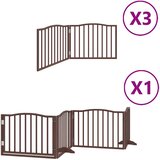 Vrata za pse s vratašcima 10 panela sklopiva 800 cm drvo topole | shoptok.hr