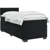  Boxspring krevet s madracem Crna 90 x 200 cm Baršun | shoptok.hr
