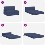 SK foldajući kauč na krevet Plava 190 x 100 x 15 cm tkanina - Plava 190 x 100 x 15 cm tkanina | shoptok.hr