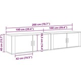  Zidni TV ormar set Zidne 2 pcs Staro drvo 100 x 34 5 x 40 cm | shoptok.hr