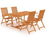  5-dijelni vrtni blagovaonski set od masivne tikovine | Eponuda.com