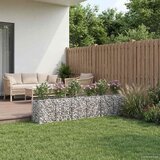  Gabionski uzdignuti krevet 2 pcs Srebrna | shoptok.hr