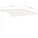  Samostojeća automatska tenda 350 x 250 cm krem | shoptok.hr