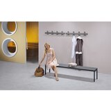 eurokraft pro Garderobna letev z dvojnimi kljukicami, dolžina 1000 mm, 4 dvojne kljukice, letev svetlo siva | Shoptok.si