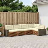  Set vanjskih sofa 5 pcs Prirodna i krem 331 x 172,5 x 73 cm | shoptok.hr
