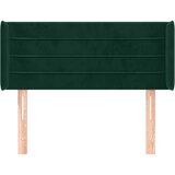  Uzglavlje s ušima tamnozeleno 93x16x78/88 cm baršunasto | shoptok.hr