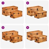  Set Škrinja za Pohranu 2 kom Mango Drvo | Eponuda.ba