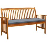  Klupa s jastukom 147 cm od masivnog bagremovog drva | shoptok.hr