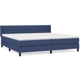 Maison Chic Box spring postelja - Vzmetna postelja z vzmetnico modra 200x200 cm blago SL20572, (21880840) | Shoptok.si