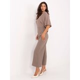 RUE PARIS Pants-IT-SP-FL9068.96-dark beige | shoptok.hr