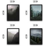 WALLXPERT dekorativna slika u okviru (4 komada) the forest set | ePonuda.com