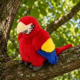  Plush Parrot Macaw Exotic Bird Mascot Cuddly Toy Red 24 cm | Shoptok.si