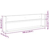 Polica za časopise Zidne 2 pcs Dimljeni hrast 100 x 12 x 30 cm | shoptok.hr