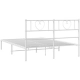  Metalni okvir za krevet s uzglavljem bijeli 160x200 cm | shoptok.hr