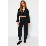 Trendyol Black High Waist Barrel Jeans Cene