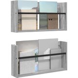  Polica za časopise s policom 2 pcs Siva Sonoma 60 x 12 x 30 cm | shoptok.hr