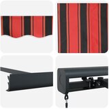  Povlačivi tende Crvena i Crna 300 x 250 cm Platno i Aluminij | Shoptok.si