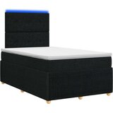  LED okvir za krevet s madracem Crna 120 x 190 cm Tkanina | shoptok.hr