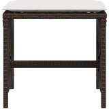  Vrtni taburei s jastucima 4 kom smeđi 41x41x36 cm od poliratana | shoptok.hr