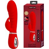 Pretty Love Prescott Red Super Soft Silicone Dual Vibrator Red | shoptok.hr