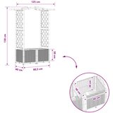  Povišeni krevet s mrežom i krovom Smeđa 125 x 40 x 138 cm PP | shoptok.hr