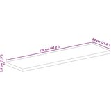 Stolna Mizna plošča 120x60x3,8 cm pravokotna trden predelan les, (21411747) | Shoptok.si