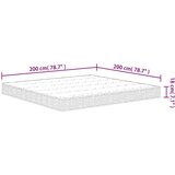 vidaXL Madrac s oprugama bonnell srednji 200 x 200 cm bračni | shoptok.hr
