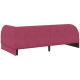 vidaXL Kotna postelja z vzglavjem Vinorodna rdeča 90 cm x 190 cm blago | Shoptok.si