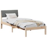  Okvir kreveta smeđe i tamnosivo 80 x 200 cm Masivna borovina | Eponuda.com