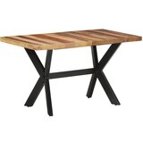 Furnova Jedilna miza 140x70x75 cm trden les z medenim zaključkom, (21946664) Cene